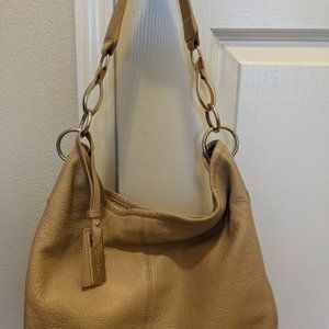 Calvin Klein Leather Hobo Beige Bag